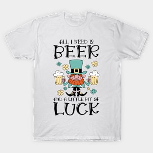 St. Patrick's Day Beer Shamrock Clover Luck T-Shirt